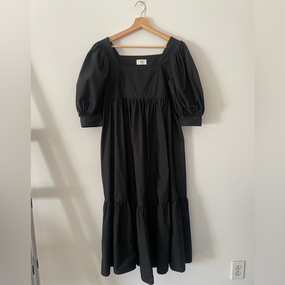 Maryam nassir zadeh empire waist tier black dress